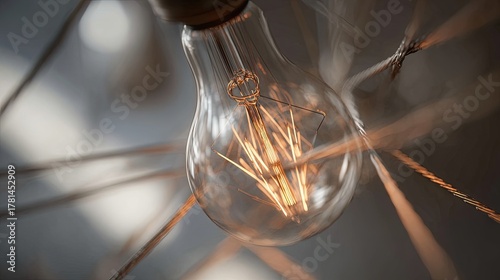 Vintage Edison Light Bulb Close-up
