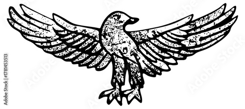 Eagle Soars Illustration