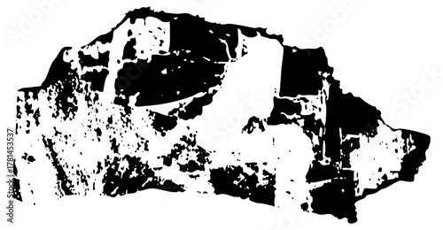 Rock formation illustrates texture in a natural landscape