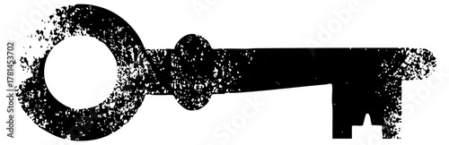 Antique Key Illustrates Security in Vintage Design