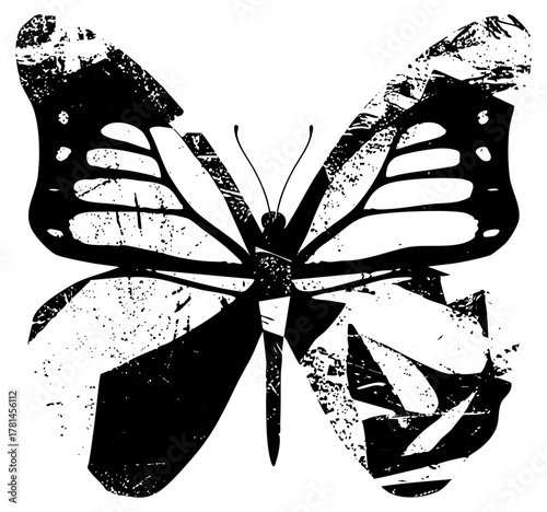 Butterfly texture in illustration