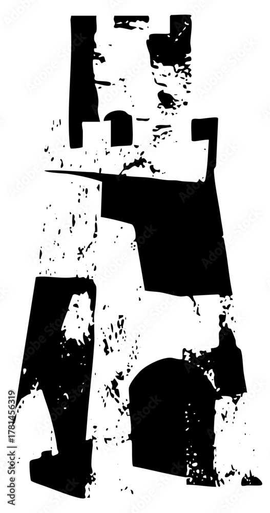 Fototapeta premium Chair Deconstruction Abstract Composition