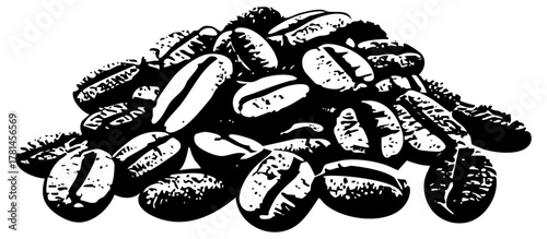 Coffee Beans Scatter Texture