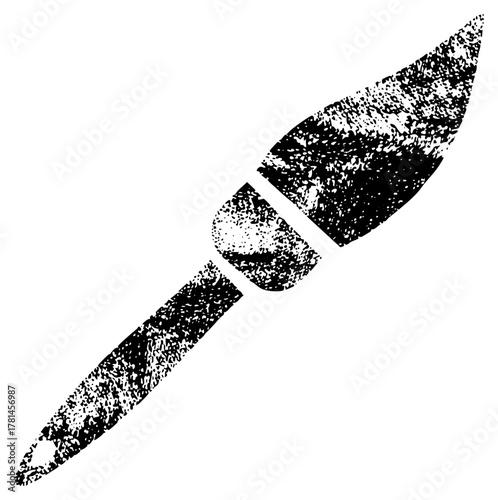 Paintbrush texture in artistic design
