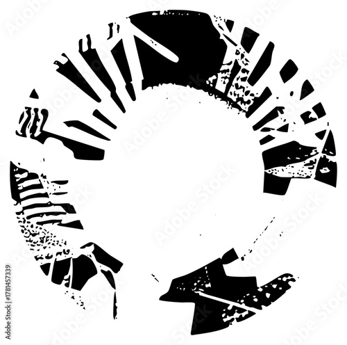 Abstract Shape Explodes in Circular for Modern Design