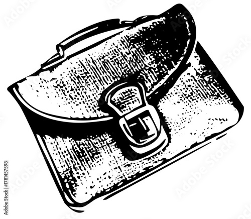 Leather Satchel Elegance in a Vintage Setting