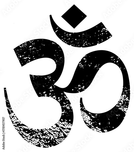 Om Symbol Represents Spirituality in Religious Design