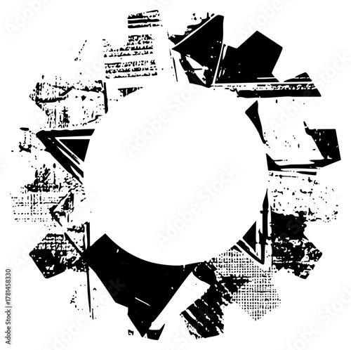 Abstract Shapes Compose Dynamic Composition for Graphic Design