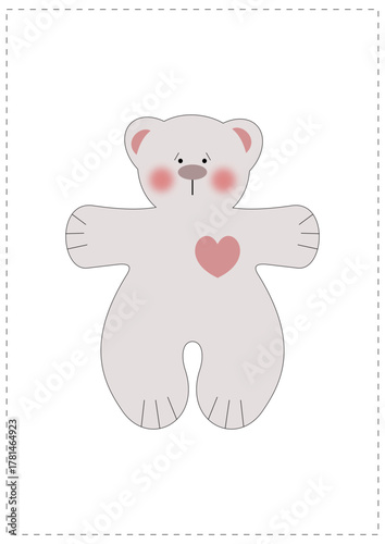 Bear, angel   svg, paper cut, silhouette, Cricut, school, kids , Decoration, cut file , vector, pattern