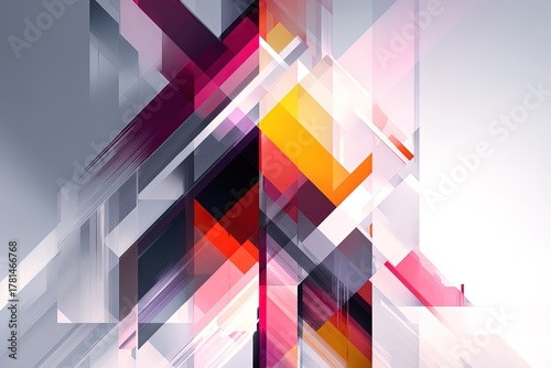 Abstract Geometric Shapes Digital Design