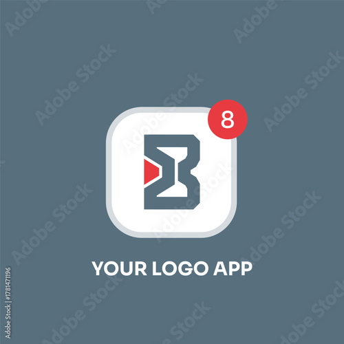 A modern infinity letter b logo on app, perfect for your business that prioritizes sustainability, solidarity and professionalism.