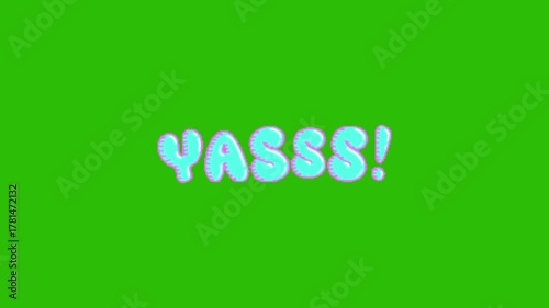 Yes animation green abstract background