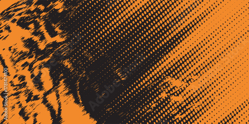 orange black brush Car sticker wrap pattern banner abstract sporty lines black orange color combination grunge brush. modern.