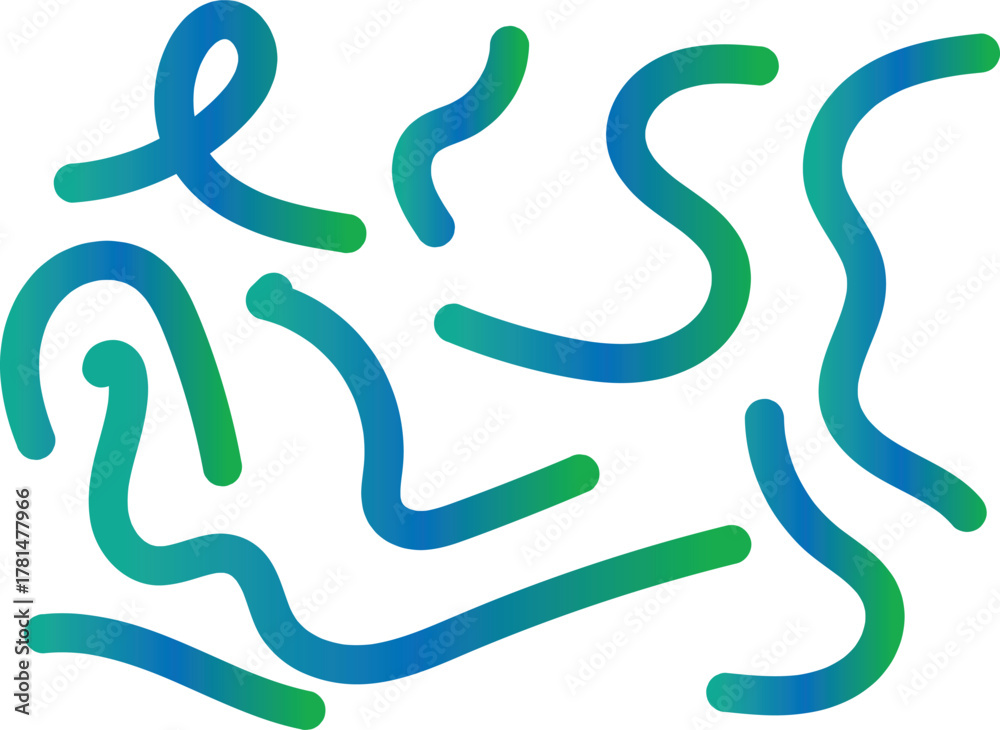 Obraz premium Abstract color line shapes vector pattern