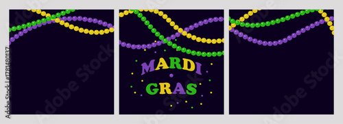 Carnival mardi gras party Set Artboard Design. For festival branding event promotion party invitation and creative graphic design project. Vector illustration