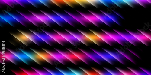 Pattern of colorful diagonal light streaks