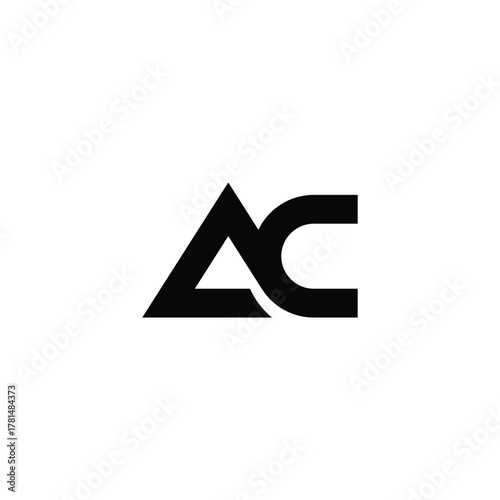 Minimal AC letter monogram logo