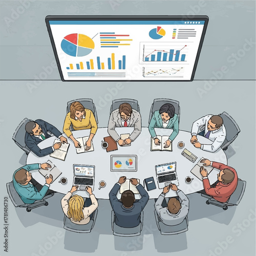 business people work with laptop and do a meeting in the office