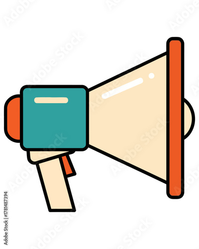 Megaphone Icon Announcing, Broadcasting, and Amplifying Messages with Clarity and Focus