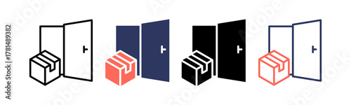 Door Delivery multiple icon