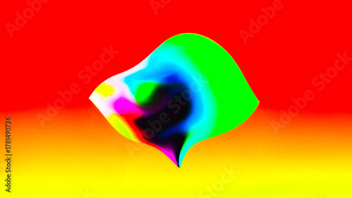 future design gradient flow curve icon button