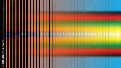 Abstract background with colorful stripes, vertical lines, and light effect for design