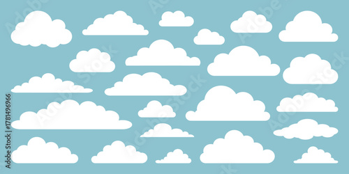 cloud icons pack — outlined, filled, and gradient styles for cloud illustration.
