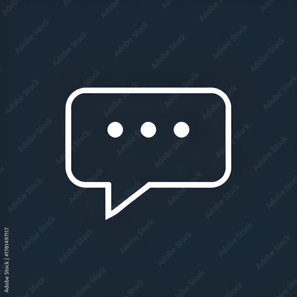 Naklejka premium chat icon on black background