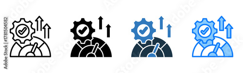 Optimal Performance icon multiple style 