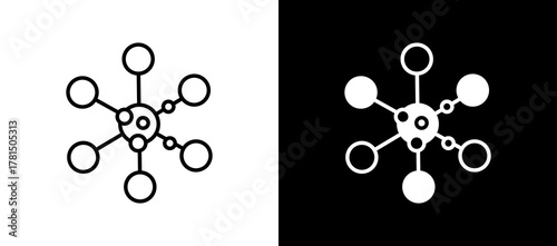 Bacteria multistyle icon