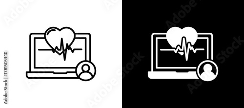 Heartbeat multistyle icon