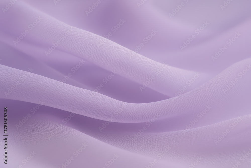 Obraz premium Sheer purple chiffon fabric with delicate folds and airy translucent texture