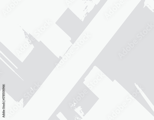 Abstract Geometric Pattern with White and Gray Shapes.