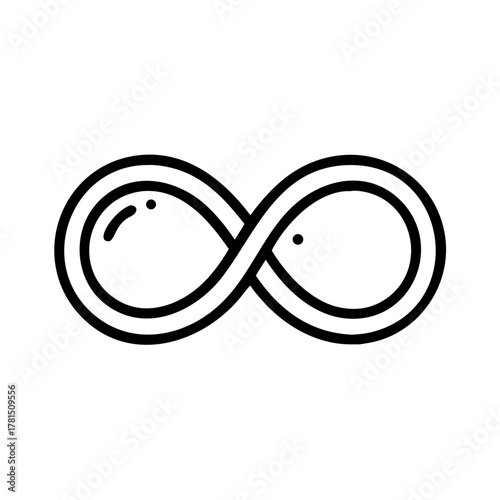 An iconic infinity symbol symbolizing endless possibilities and limitless potential. The elegant design represents continuity and boundless ideas