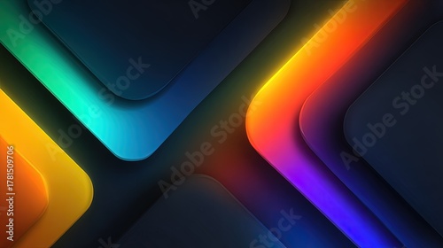 Abstract Geometric Design With Bright Colors