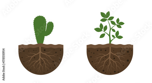 Cactus and Sprout Rooted Beginnings