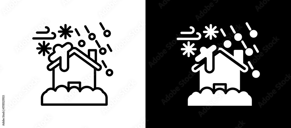 Obraz premium Blizzard multistyle icon