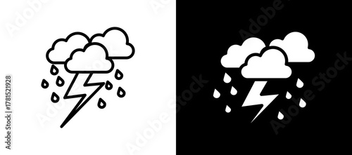 Thunderstorm multistyle icon