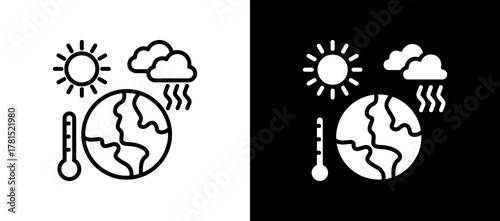 Climate Change multistyle icon