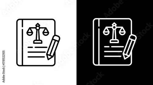 Ethical Code  White Icon Set Design