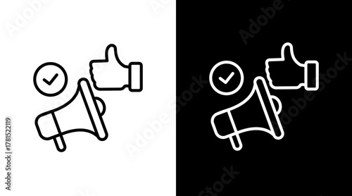 Ethical Advertising  White Icon Set Design