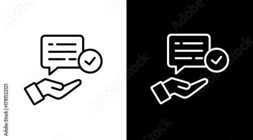 Transparent Communication  White Icon Set Design
