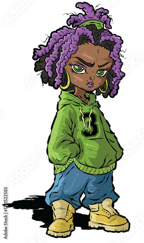 Hip-Hop Braided Girl Colors