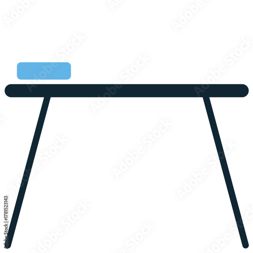 Massage table icon vector. Ideal for spa, physiotherapy, and wellness center themes. This icon symbolizes body treatment, relaxation, and professional therapy. Perfect for service directories.