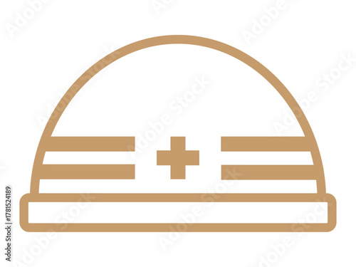 工事（防災）用ヘルメットのアイコン