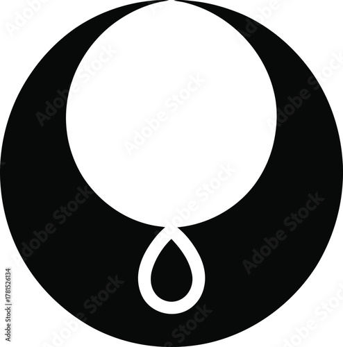 Elegant tear drop pendant necklace silhouette design for jewelry and fashion