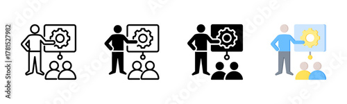 Training Icon, Multi Styles Icon Set