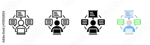 Training Icon, Multi Styles Icon Set