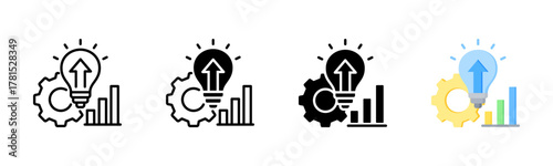 Improvement Icon, Multi Styles Icon Set
