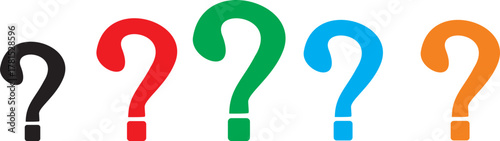 Colorful question mark icon vector 